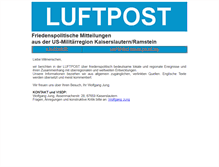 Tablet Screenshot of luftpost-kl.de